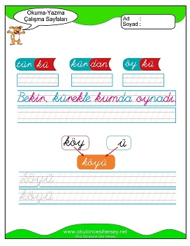 öbüşzç Grubu Çalışma Sayfaları